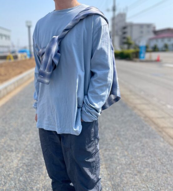 【Unisex】ザ・ベスト | The Best　Organic Cotton Long Sleeve Tee - SAX BLUE