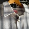 【Men's】BIG MIKE | ビッグマイク　Rayon Mix Ombre Check Shirts - WHITE × GRAY - 画像 (8)