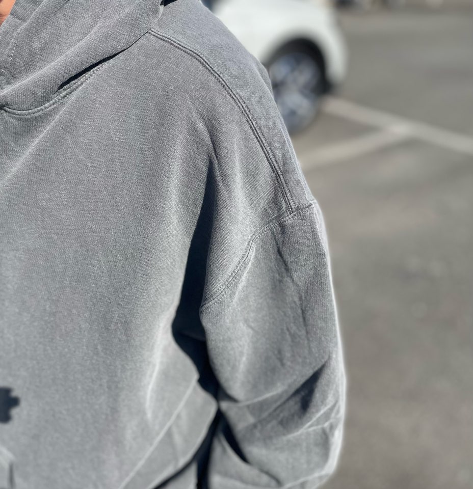 【Unisex】the hommage effort | オマージュ Garment Dye Sweat Hoodie - SUMIKURO - 画像 (4)