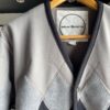 【Men's】BURLAP OUTFITTER | バーラップアウトフィッター　Argyle Fleece Cardigan - GREY / BLACK - 画像 (8)