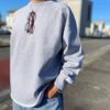 【Unisex】WALLA WALLA SPORT | ワラワラスポーツ　13oz Crew Sweat Shirt  - HEATHER GREY - 画像 (3)