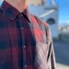 【Unisex】Rebuild by Needles | リビルドバイニードルズ　Flannel Shirt  7Cut Wide Sht / Over Dye - BROWN Ⅱ - 画像 (4)