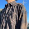 【Unisex】Rebuild by Needles | リビルドバイニードルズ　Flannel Shirt  7Cut Wide Sht / Over Dye - BROWN Ⅰ - 画像 (4)