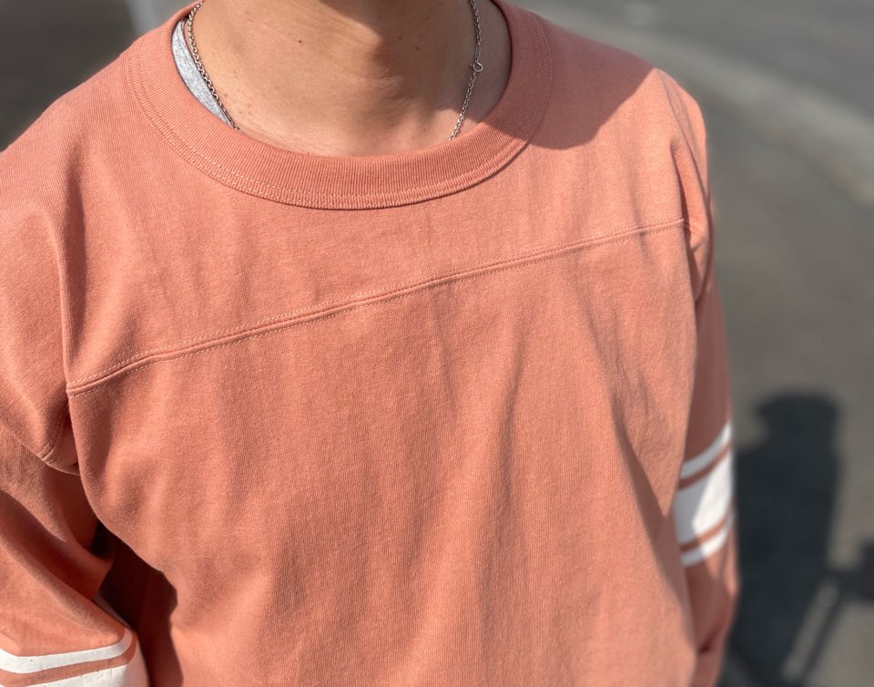 【Men's】*A VONTADE | アボンタージ 7.5oz FootBall T-Shirt - CORAL - 画像 (5)