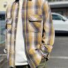 【Men's】BIG MIKE | ビッグマイク　Heavy Flannel Shirts - YEL×GRY×OFF - 画像 (7)