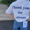 【Unisex】melple | メイプル　melple×SALVAGE PUBLIC Thank you Shortsleeve - WHITE - 画像 (10)