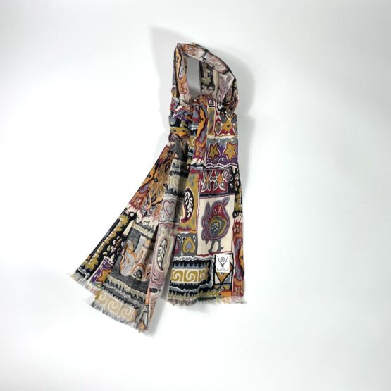 South2 West8 | サウスツーウエストエイト　Stole [Batik Pt.Elephant] - BLACK/GRAY [MR653]