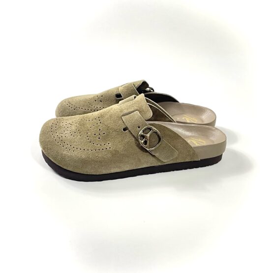 【Men's】NEEDLES | ニードルズ　Clog Sandal 《Suede Leather》- TAUPE [NS074]