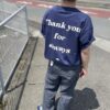 【Unisex】melple | メイプル　melple×SALVAGE PUBLIC Thank you Shortsleeve - NAVY - 画像 (12)