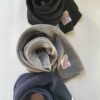 【Unisex】Cozy Cashmere Company | コージーカシミヤカンパニー　 Cashmere Single Rib Scarf - BLACK - 画像 (10)