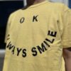【Unisex】free rage | フリーレイジ　Rycycle Cotton Tee "SMILE" - YELLOW - 画像 (4)