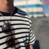 【Unisex】armi | アーミィ　peacetree別注『残布』Zan;p T Border - WHITE BORDER - 画像 (4)