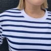 【Unisex】STAMP Run&Co | スタンプ ランアンドカンパニー　STAMP Wide Tee "BORDER" - WHITE / NAVY - 画像 (5)