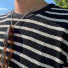 【Unisex】armi | アーミィ　peacetree別注『残布』Zan;p T Border - BLACK BORDER - 画像 (4)