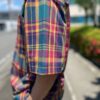 【Men's】EEL Products | イールプロダクツ　花火シャツ - PURPLE CHEACK - 画像 (4)