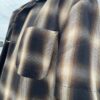 【Men's】BIG MIKE | ビッグマイク　Rayon Mix Ombre Check S/S Shirts - BLACK × BROWN - 画像 (3)