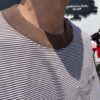 【Men's】Less by SHELTECH | シェルテック　Wide Tee - BROWN × WHITE - 画像 (4)