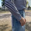 【Ladies】Le minor | ルミノア　Mademoiselle U-Neck - WHITE/BLACK [20GF16404WBK] - 画像 (5)