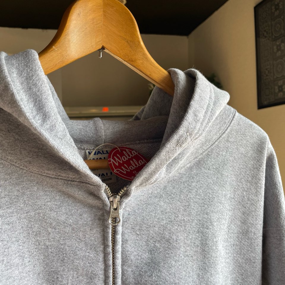 【Unisex】WALLA WALLA SPORT | ワラワラスポーツ 13oz Full Zip Hoodie - HEATHER GREY - 画像 (8)