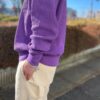 【Unisex】JEMORGAN | ジェーイーモーガン　Big Waffle Crew Neck - PURPLE - 画像 (5)