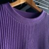 【Unisex】JEMORGAN | ジェーイーモーガン　Big Waffle Crew Neck - PURPLE - 画像 (8)