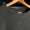 【Unisex】JEMORGAN | ジェーイーモーガン　Big Waffle Crew Neck - CHARCOAL - 画像 (9)