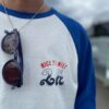 【Men's】free rage | フリーレイジ　Baseball Tee  "NICE TO MEET LA" - WHITE×BLUE - 画像 (5)
