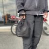 【Unisex】ARTS & CRAFTS | アーツアンドクラフツ　《CALF LEATHER COMBO》 Draestring Pouch M - BLACK - 画像 (5)