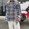 【Unisex】Rebuild by Needles | リビルドバイニードルズ　Flannel Shirt 7Cut Wide Sht - A - 画像 (2)