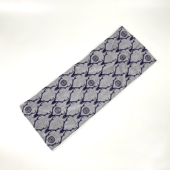 【Unisex】South2 West8 | サウスツーウエストエイト　Face Towel - TARGET & SKULL [GREY×PURPLE]