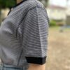 【Ladies】Healthknit | ヘルスニット　Basic Waffle Henlyneck S/S Tee - BLACK×OFF BORDER [601S_BORDER] - 画像 (4)
