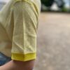 【Ladies】Healthknit | ヘルスニット　Basic Waffle Henlyneck S/S Tee - YELLOW×OFF BORDER [601S_BORDER] - 画像 (4)