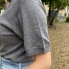 【Ladies】Healthknit | ヘルスニット　Basic Waffle Crewneck S/S Tee - CHARCOAL [602S_SOLID] - 画像 (4)