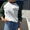 【Ladies】free rage | フリーレイジ　Baseball Tee  "Breakfast Club" - WHITE × GREEN - 画像 (2)
