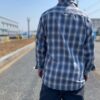 【Men's】BIG MIKE | ビッグマイク　Rayon Mix Ombre Check Shirts - BLUE × WHITE - 画像 (5)