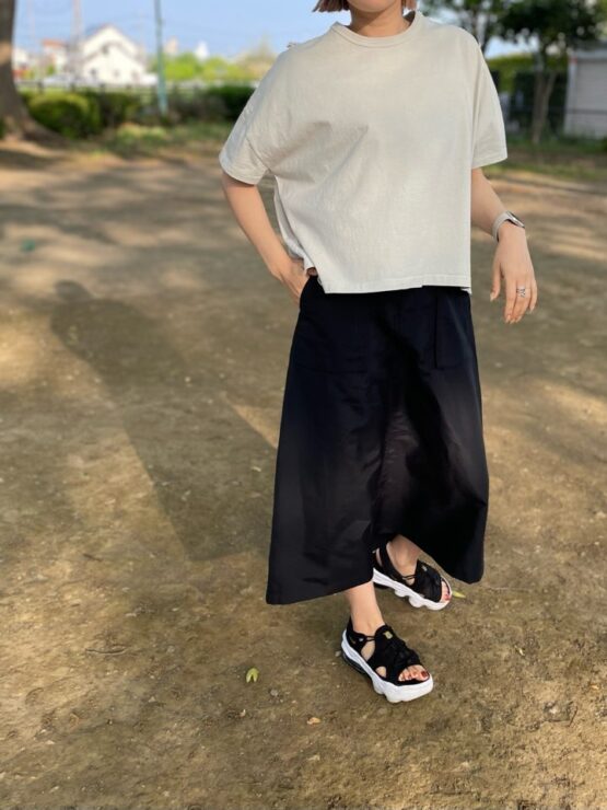 【Ladies】Healthknit | ヘルスニット　American Fabric Squar S/S T-Shirt - LIGHT GRAY