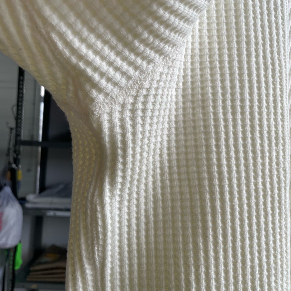 【Unisex】JEMORGAN | ジェーイーモーガン Big Waffle Crew Neck - WHITE - 画像 (11)