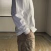 【Unisex】armi | アーミィ　『HARD MAN』Mock Neck Long Tee - WHITE - 画像 (5)
