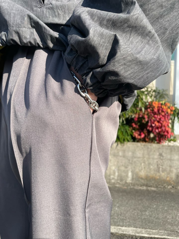 【Men's】BIG MIKE | ビッグマイク Pin Tuck Tropical Easy Pants - GRAY - 画像 (6)