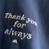 【Unisex】melple | メイプル　melple×SALVAGE PUBLIC Thank you Shortsleeve - NAVY - 画像 (3)