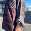 【Unisex】Rebuild by Needles | リビルドバイニードルズ　Flannel Shirt  7Cut Wide Sht / Over Dye - BROWN Ⅱ - 画像 (5)