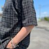 【Men's】*A VONTADE | アボンタージ　Tropical Wool Check Shirts S/S - DK.BROWN CHEACK [VTD-0369-SH] - 画像 (4)