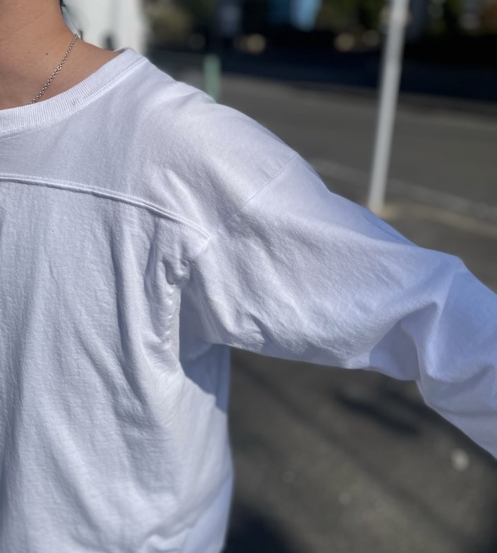 【Unisex】ThE hommage | オマージュ 『ヨン・ゴーTee』"Football" - WHITE - 画像 (5)