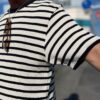 【Unisex】armi | アーミィ　peacetree別注『残布』Zan;p T Border - WHITE BORDER - 画像 (5)