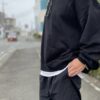 【Unisex】armi | アーミィ　『残布』Zan;p Sweat Pullover - BLACK - 画像 (3)