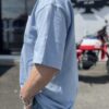 【Men's】BIG MIKE | ビッグマイク　Heavy Wide Sunglasses Pocket S/S Tee - BLUE GRAY - 画像 (5)
