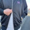 【Unisex】Needles | ニードルズ　Dolman Sleeve Track Jacket [Poly Smooth] - BLACK - 画像 (4)
