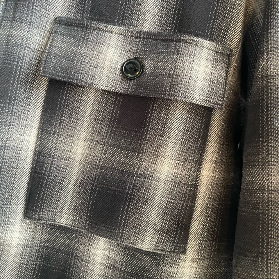 【Men's】BIG MIKE | ビッグマイク Heavy Flannel Zip Shirt Jacket - BLACK×GRAY - 画像 (12)