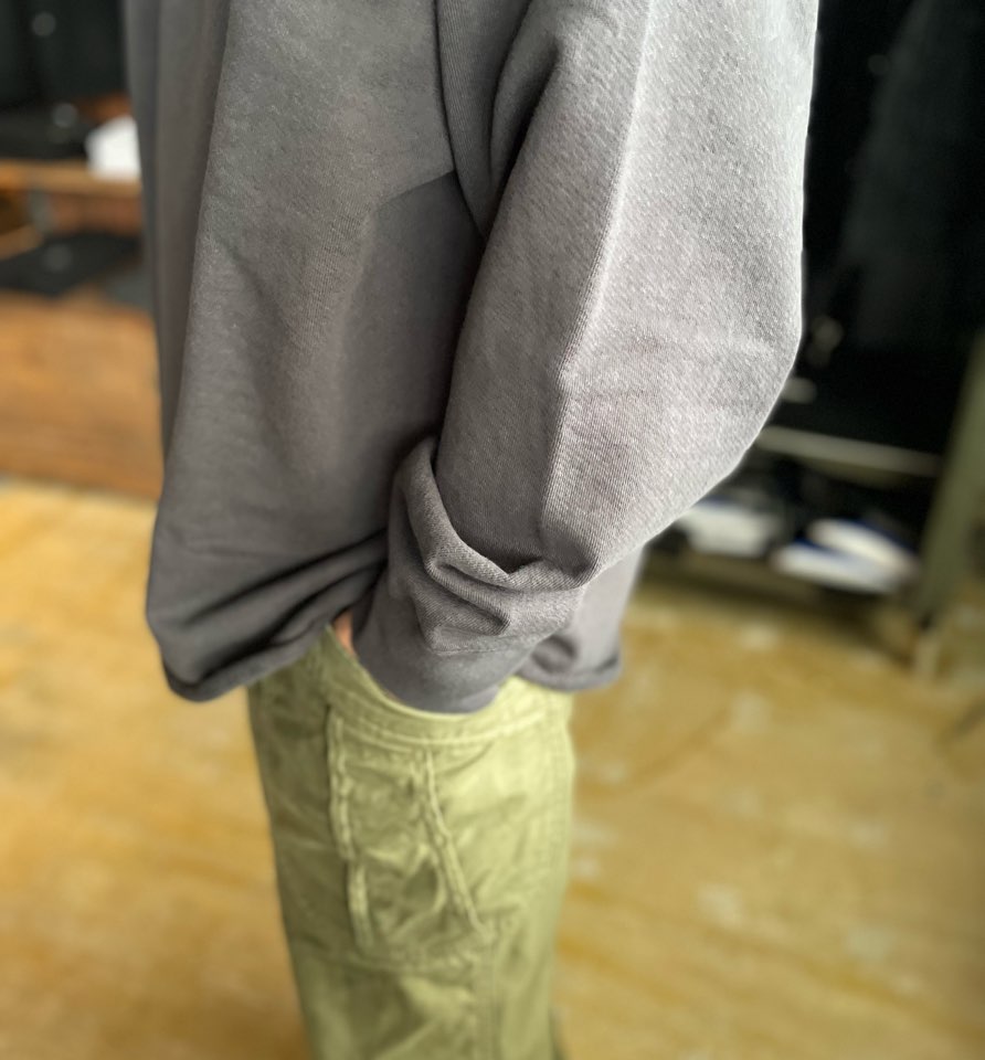 【Unisex】WALLA WALLA SPORT | ワラワラスポーツ 13oz Crew Sweat Shirt - USED BLACK - 画像 (6)