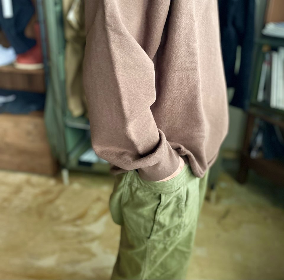 【Unisex】WALLA WALLA SPORT | ワラワラスポーツ 13oz Crew Sweat Shirt - DARK BROWN - 画像 (6)